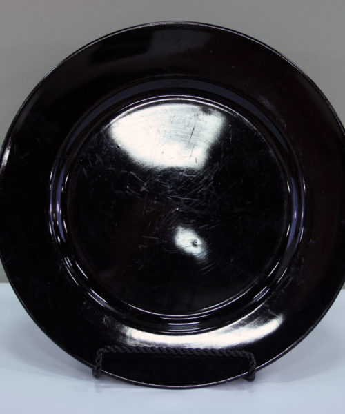 Black Lacquer Round Charger