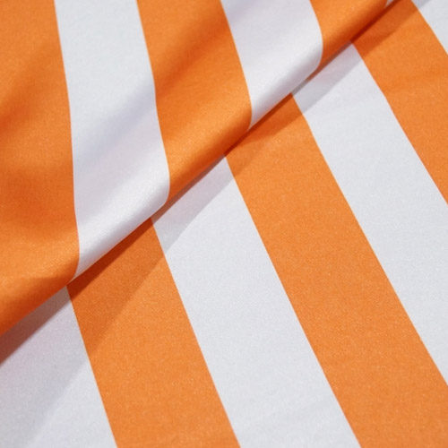 Satin Stripe Orange/White
