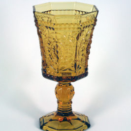 Vintage Vatican Amber Goblet