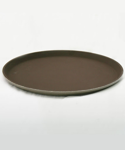 Serving Tray, 14″ Round Brown